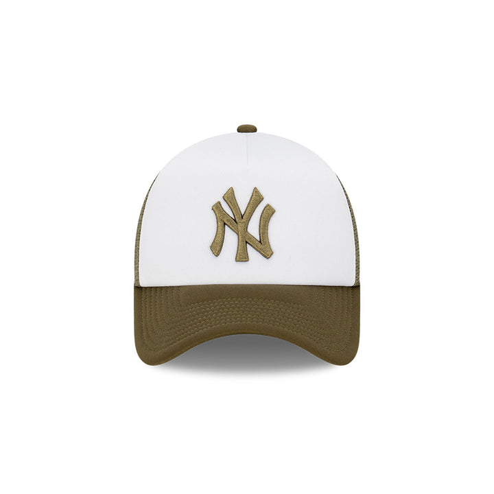 หมวกแก๊ป New Era รุ่น New York Yankees Earthtones World Series 2-Tone New Olive Visor White 9Forty AF Trucker Cap