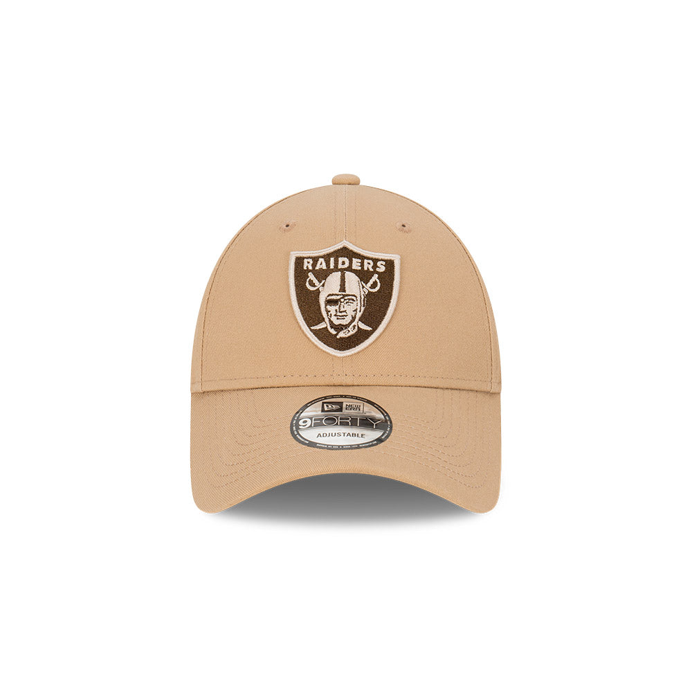 New Era หมวกรุ่น Las Vegas Raiders Almond Shell Camel 9Forty Cloth Strap Cap