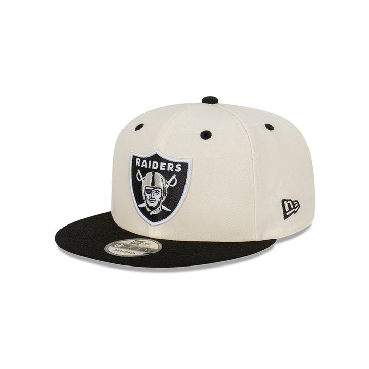 New Era หมวกรุ่น Las Vegas Raiders 2-Tone Black Visor Chrome White 9Fifty Cap