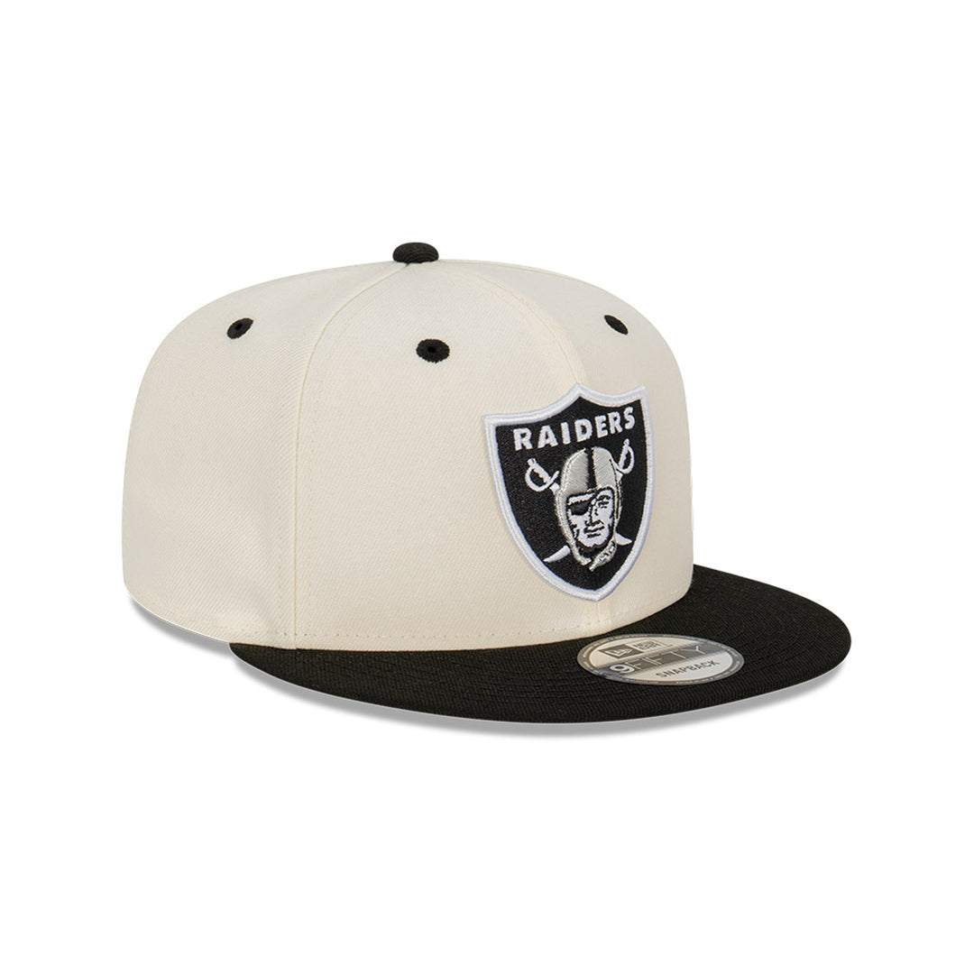 New Era หมวกรุ่น Las Vegas Raiders 2-Tone Black Visor Chrome White 9Fifty Cap