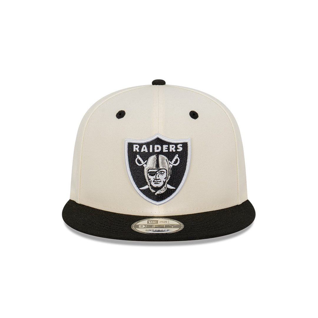 New Era หมวกรุ่น Las Vegas Raiders 2-Tone Black Visor Chrome White 9Fifty Cap
