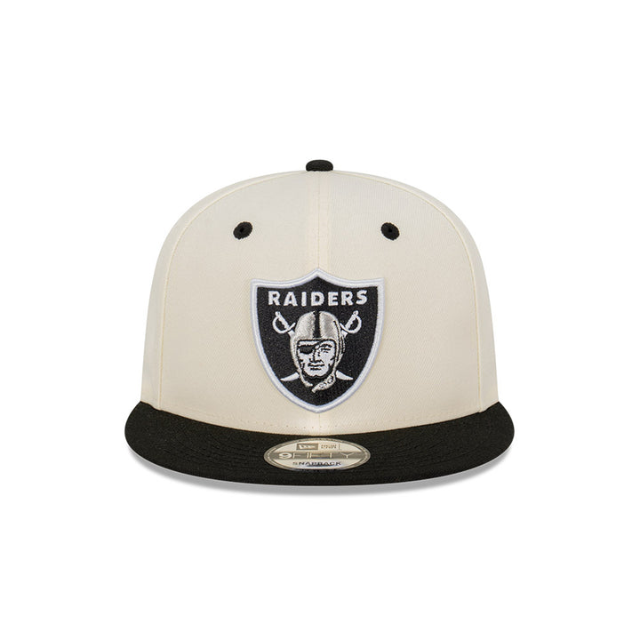 New Era หมวกรุ่น Las Vegas Raiders 2-Tone Black Visor Chrome White 9Fifty Cap