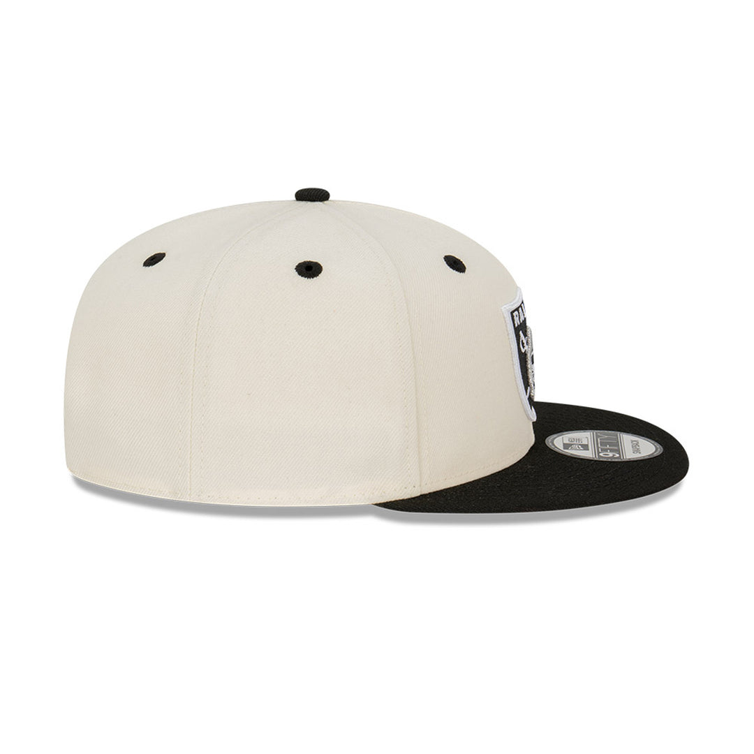 New Era หมวกรุ่น Las Vegas Raiders 2-Tone Black Visor Chrome White 9Fifty Cap