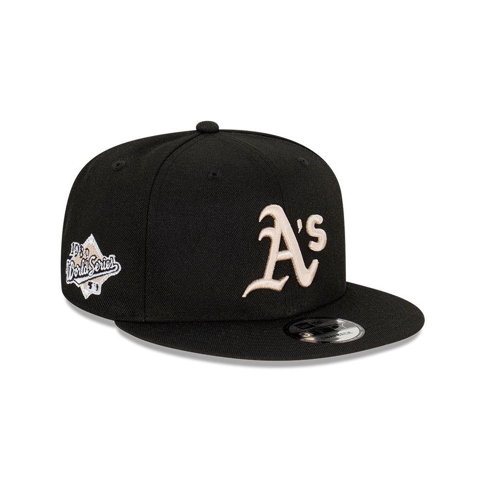 New Era หมวกรุ่น Oakland Athletics Cooperstown Stone World Series Black 9Fifty Cap