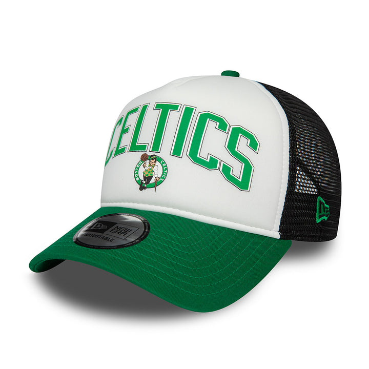 New Era หมวกรุ่น Boston Celtics NBA Graphic 2-Tone Black Rear White 9Forty EF Trucker Cap