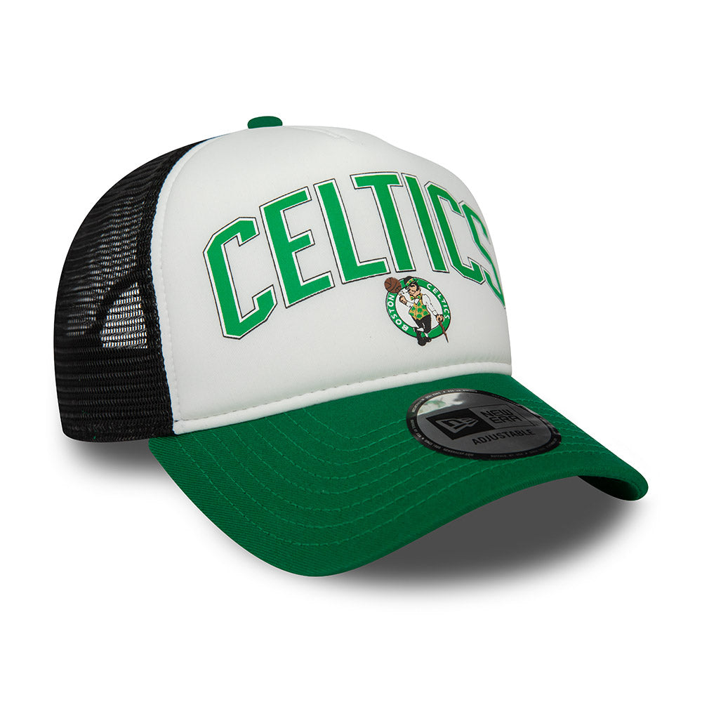 New Era หมวกรุ่น Boston Celtics NBA Graphic 2-Tone Black Rear White 9Forty EF Trucker Cap