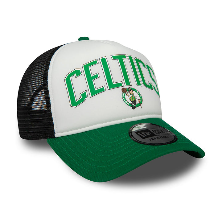 New Era หมวกรุ่น Boston Celtics NBA Graphic 2-Tone Black Rear White 9Forty EF Trucker Cap