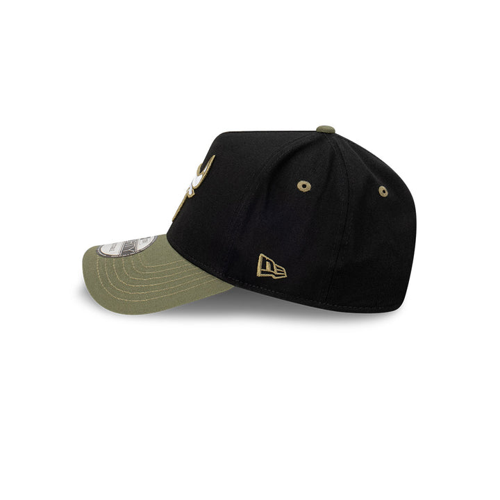 New Era หมวกรุ่น Chicago Bulls Olive Green Visor Black 9FORTY A-Frame Cap