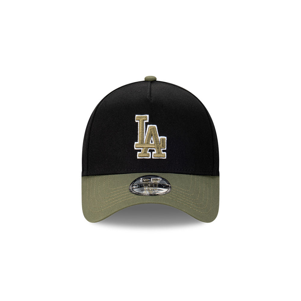 New Era หมวกรุ่น Los Angeles Dodgers Olive Green Visor Black 9FORTY A-Frame Cap