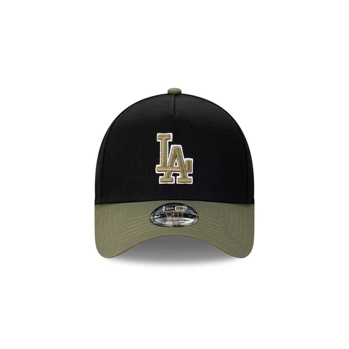 New Era หมวกรุ่น Los Angeles Dodgers Olive Green Visor Black 9FORTY A-Frame Cap