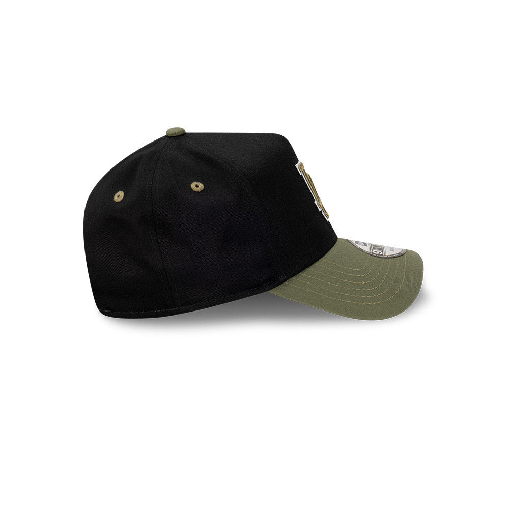 New Era หมวกรุ่น Los Angeles Dodgers Olive Green Visor Black 9FORTY A-Frame Cap