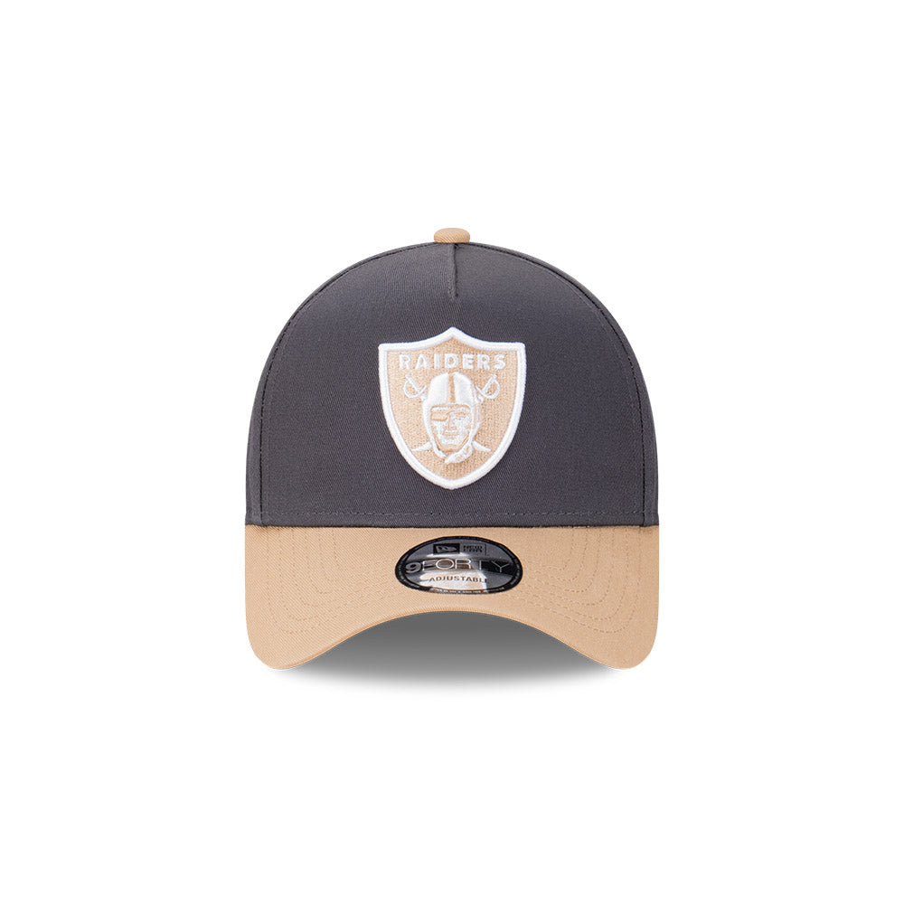 NEW ERA หมวก รุ่น LAS VEGAS RAIDERS MIDNIGHT DESERT CAMEL VISOR GRAPHITE 9FORTY AF CAP