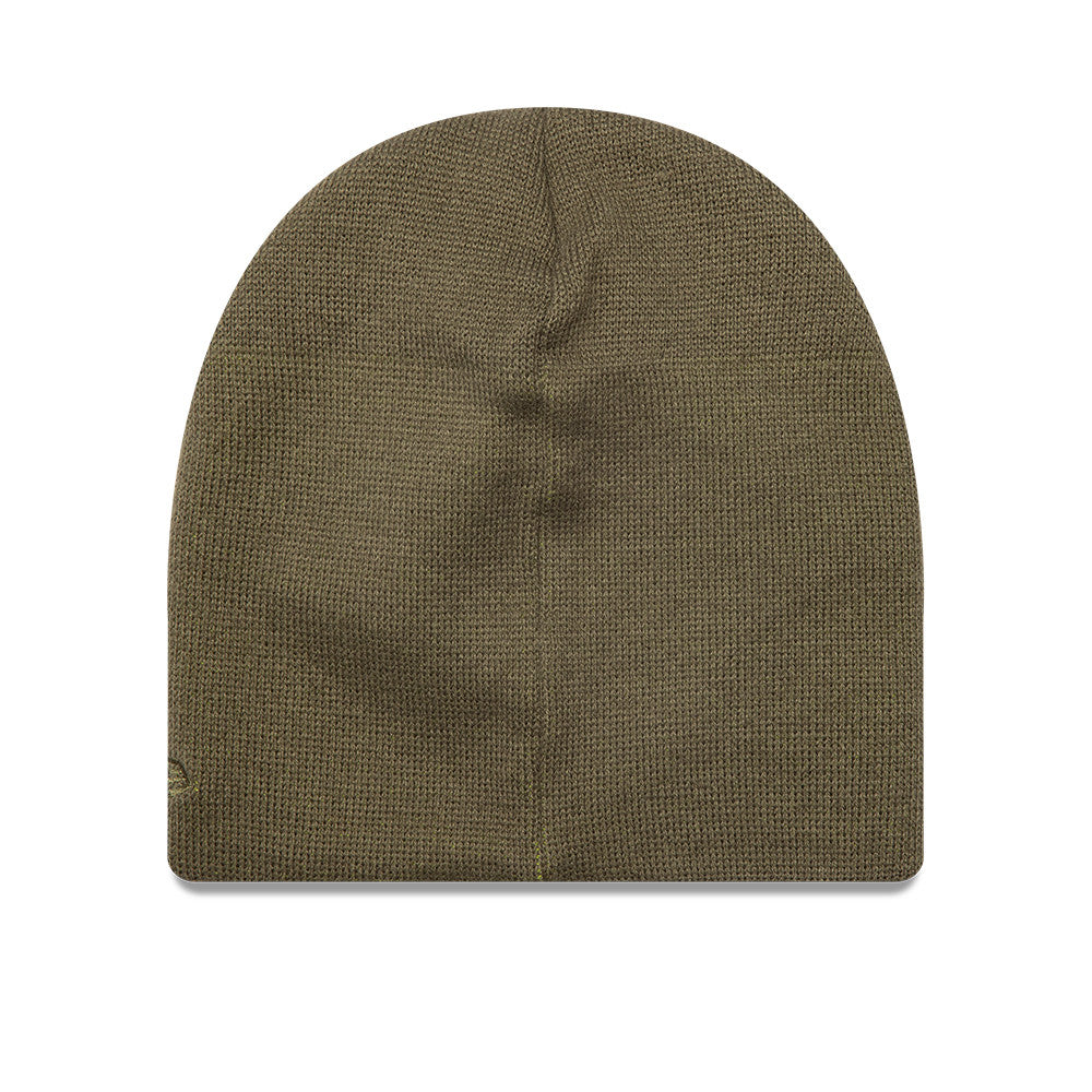 NEW ERA BASIC FLAG LOGO GREEN SKULL KNIT BEANIE