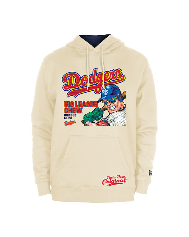 NEW ERA X BIG LEAGUE CHEW LOS ANGELES DODGERS WHITE HOODIE