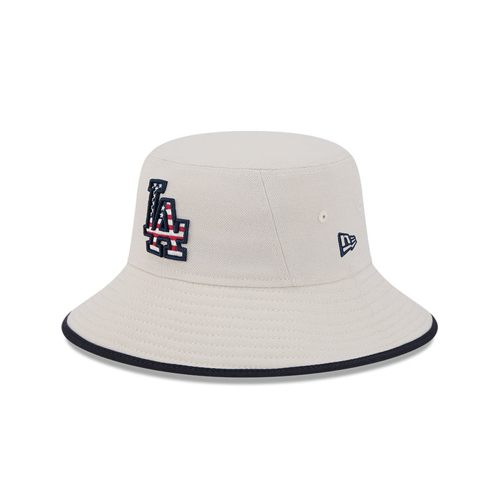 LOS ANGELES DODGERS MLB 4TH JULY NAVY STRETCH BUCKET CAP