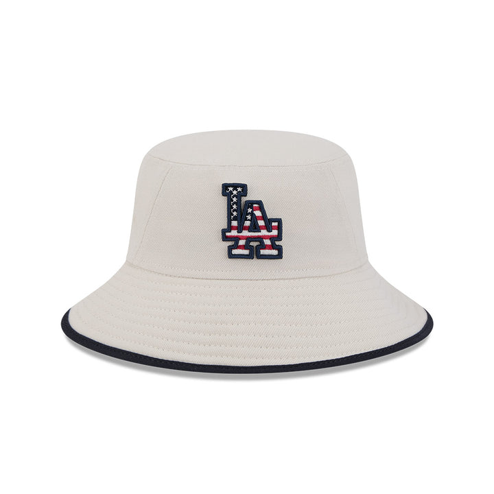 LOS ANGELES DODGERS MLB 4TH JULY NAVY STRETCH BUCKET CAP