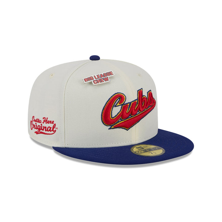 NEW ERA X BIG LEAGUE CHEW CHICAGO CUBS WHITE 59FIFTY CAP