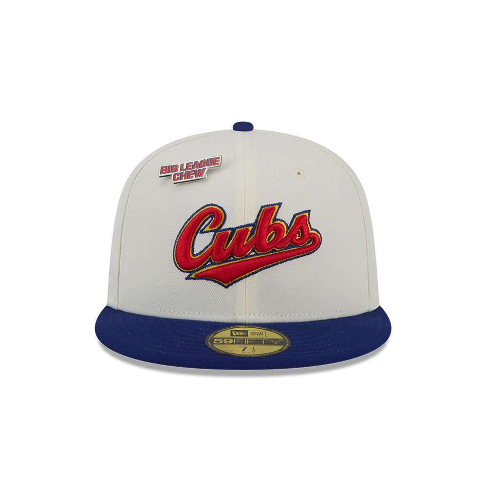 NEW ERA X BIG LEAGUE CHEW CHICAGO CUBS WHITE 59FIFTY CAP