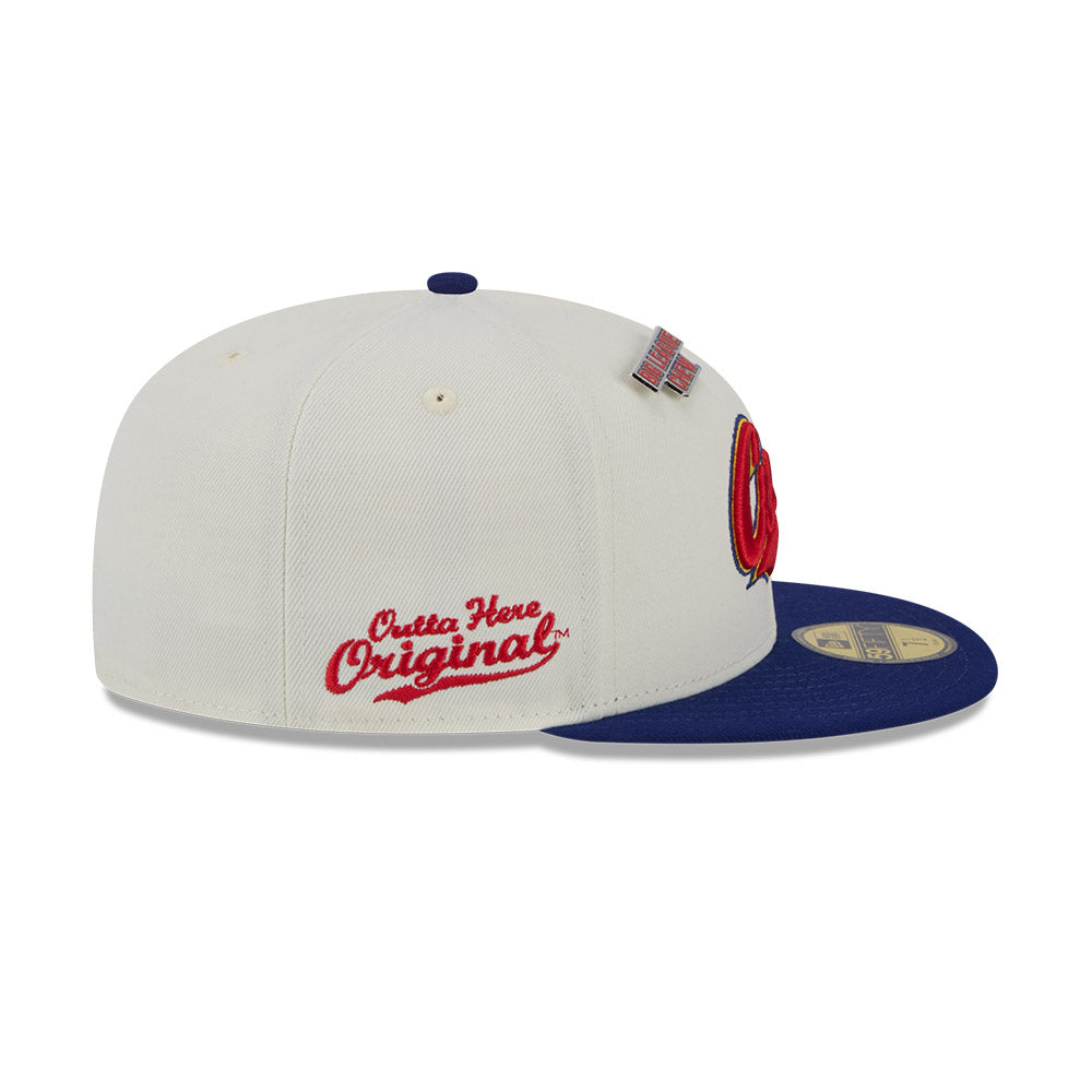 NEW ERA X BIG LEAGUE CHEW CHICAGO CUBS WHITE 59FIFTY CAP