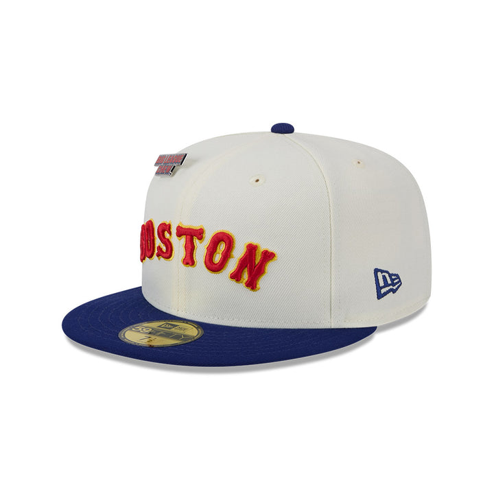 NEW ERA X BIG LEAGUE CHEW BOSTON RED SOX WHITE 59FIFTY CAP