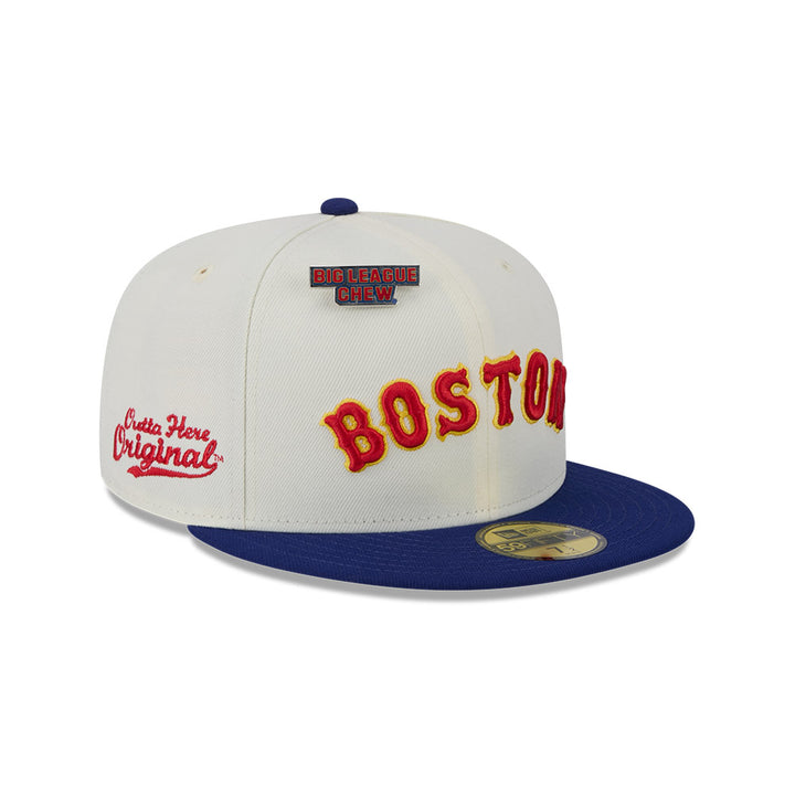 NEW ERA X BIG LEAGUE CHEW BOSTON RED SOX WHITE 59FIFTY CAP