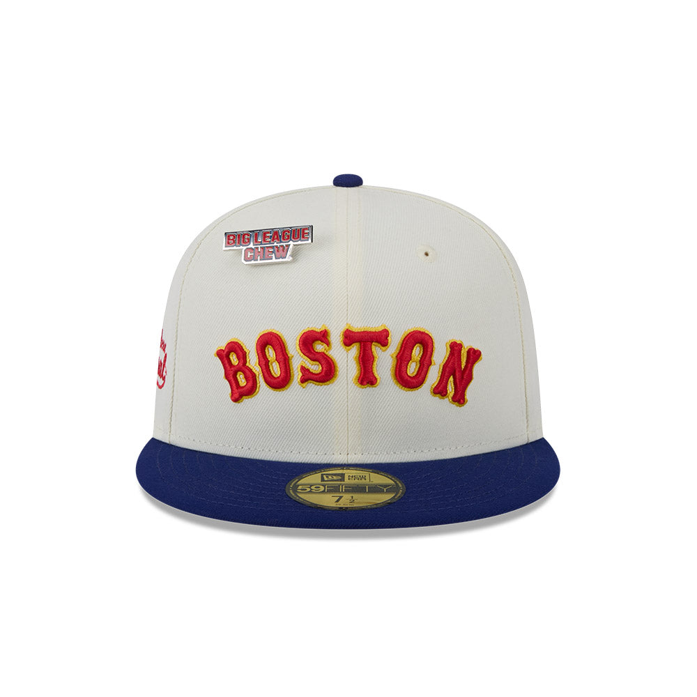 NEW ERA X BIG LEAGUE CHEW BOSTON RED SOX WHITE 59FIFTY CAP