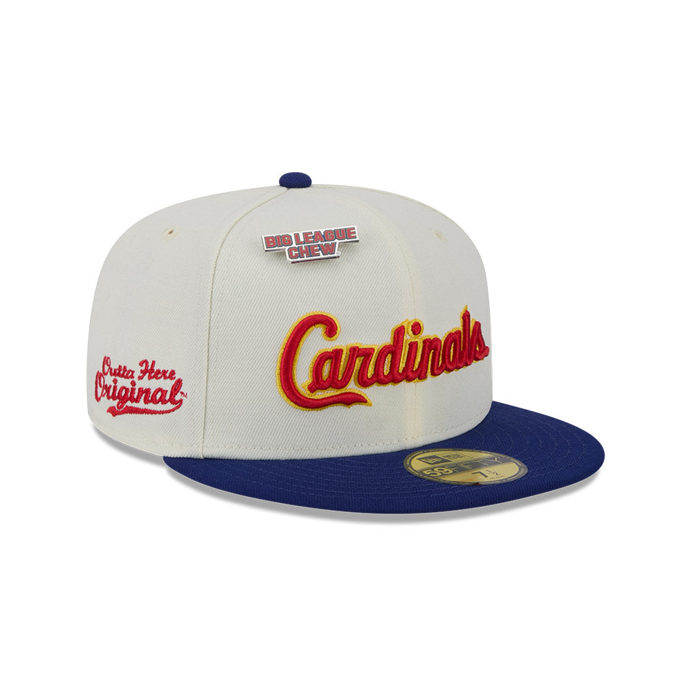 NEW ERA X BIG LEAGUE CHEW ST. LOUIS CARDINALS WHITE 59FIFTY CAP