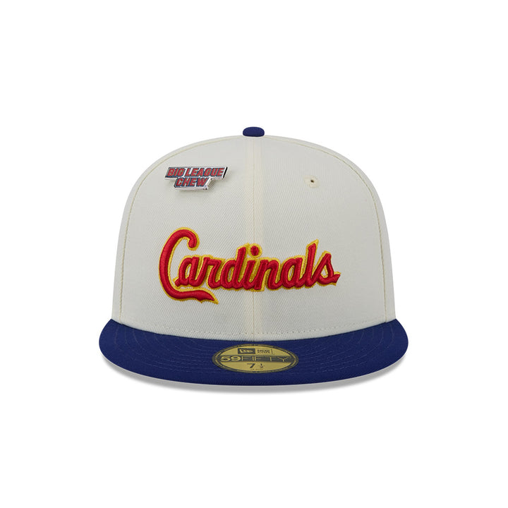 NEW ERA X BIG LEAGUE CHEW ST. LOUIS CARDINALS WHITE 59FIFTY CAP