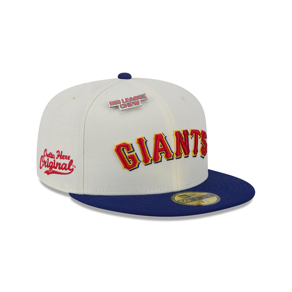 NEW ERA X BIG LEAGUE CHEW SAN FRANCISCO GIANTS WHITE 59FIFTY CAP