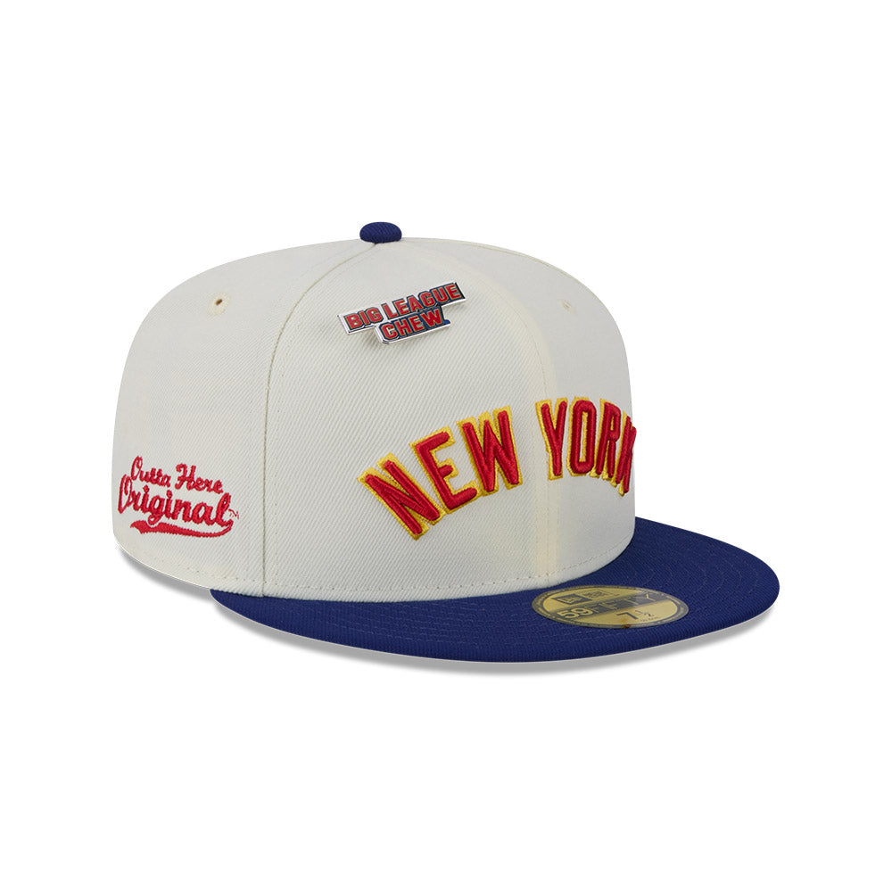 NEW ERA X BIG LEAGUE CHEW NEW YORK YANKEES WHITE 59FIFTY CAP