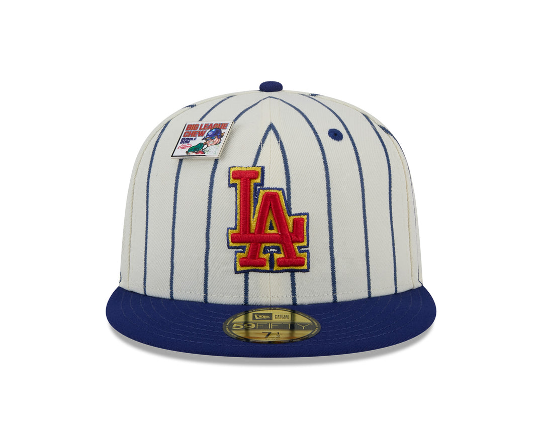 NEW ERA X BIG LEAGUE CHEW LOS ANGELES DODGERS WHITE 59FIFTY CAP