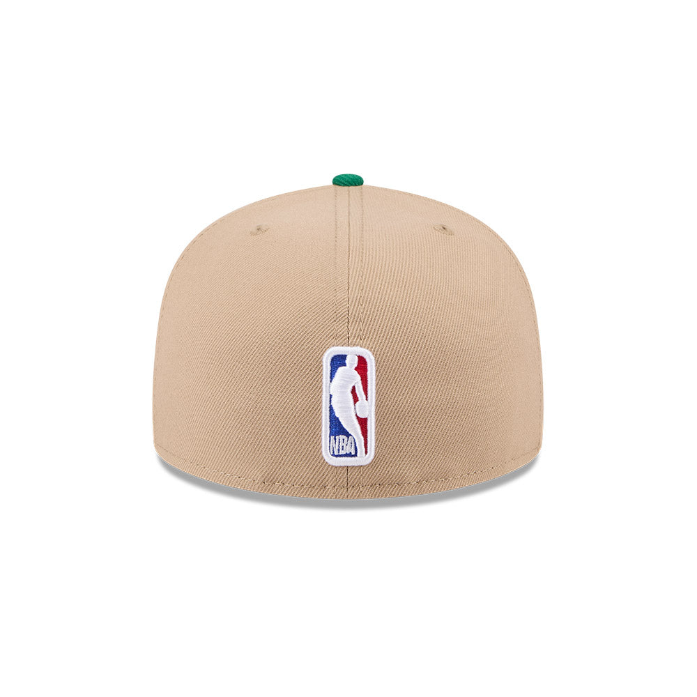 BOSTON CELTICS NBA DRAFT 2024 CAMEL VISOR GREEN 59FIFTY CAP