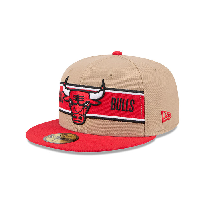 CHICAGO BULLS NBA DRAFT 2024 CAMEL VISOR RED 59FIFTY CAP