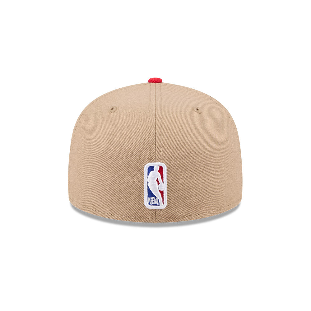 CHICAGO BULLS NBA DRAFT 2024 CAMEL VISOR RED 59FIFTY CAP