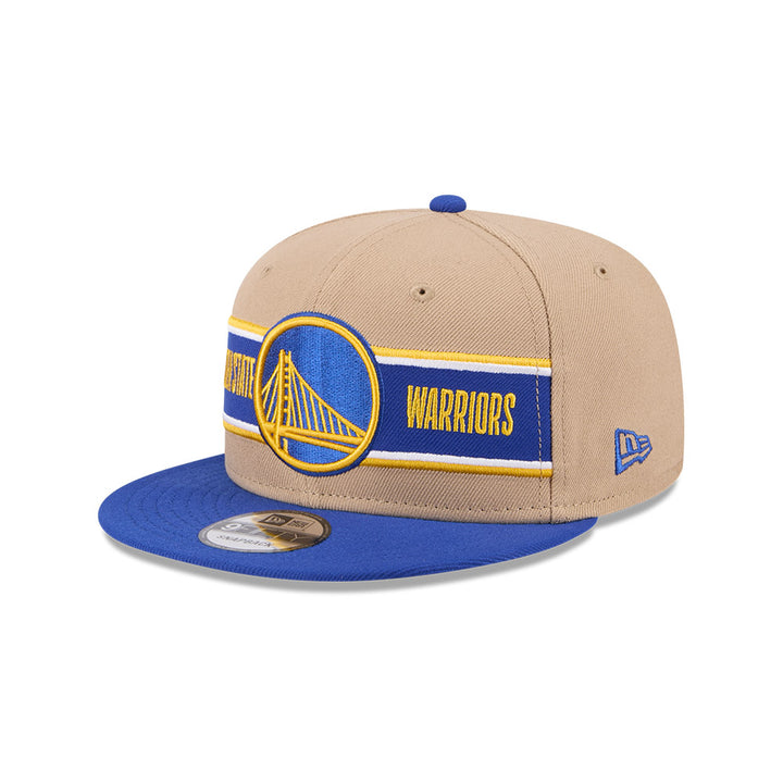 GOLDEN STATE WARRIORS NBA DRAFT 2024 CAMEL VISOR MED BLUE 9FIFTY CAP