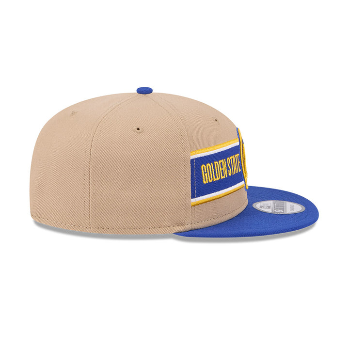 GOLDEN STATE WARRIORS NBA DRAFT 2024 CAMEL VISOR MED BLUE 9FIFTY CAP