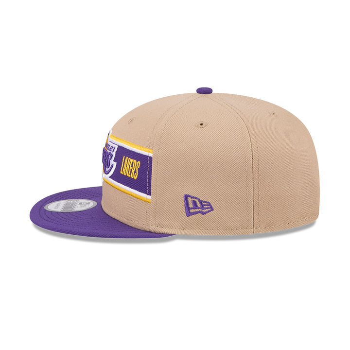 LOS ANGELES LAKERS NBA DRAFT 2024 CAMEL VISOR PURPLE 9FIFTY CAP