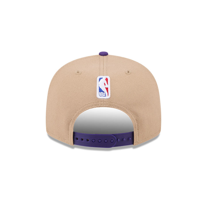 LOS ANGELES LAKERS NBA DRAFT 2024 CAMEL VISOR PURPLE 9FIFTY CAP