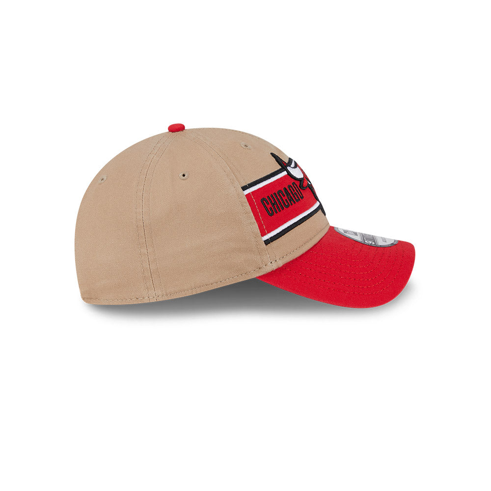 CHICAGO BULLS NBA DRAFT 2024 CAMEL VISOR RED 9TWENTY CAP