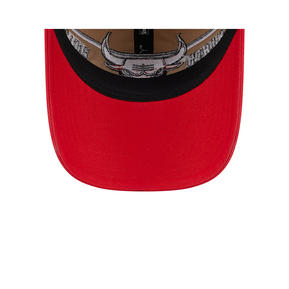 CHICAGO BULLS NBA DRAFT 2024 CAMEL VISOR RED 9TWENTY CAP