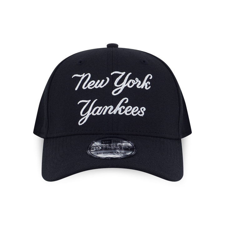 NEW ERA หมวก รุ่น NEW YORK YANKEES YANKEES SCRIPT BLACK 39THIRTY CAP