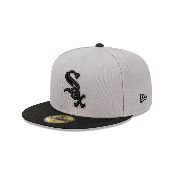 New Era หมวกรุ่น Chicago White Sox Gravel 2Tone Black Visor Gray 59FIFTY Cap