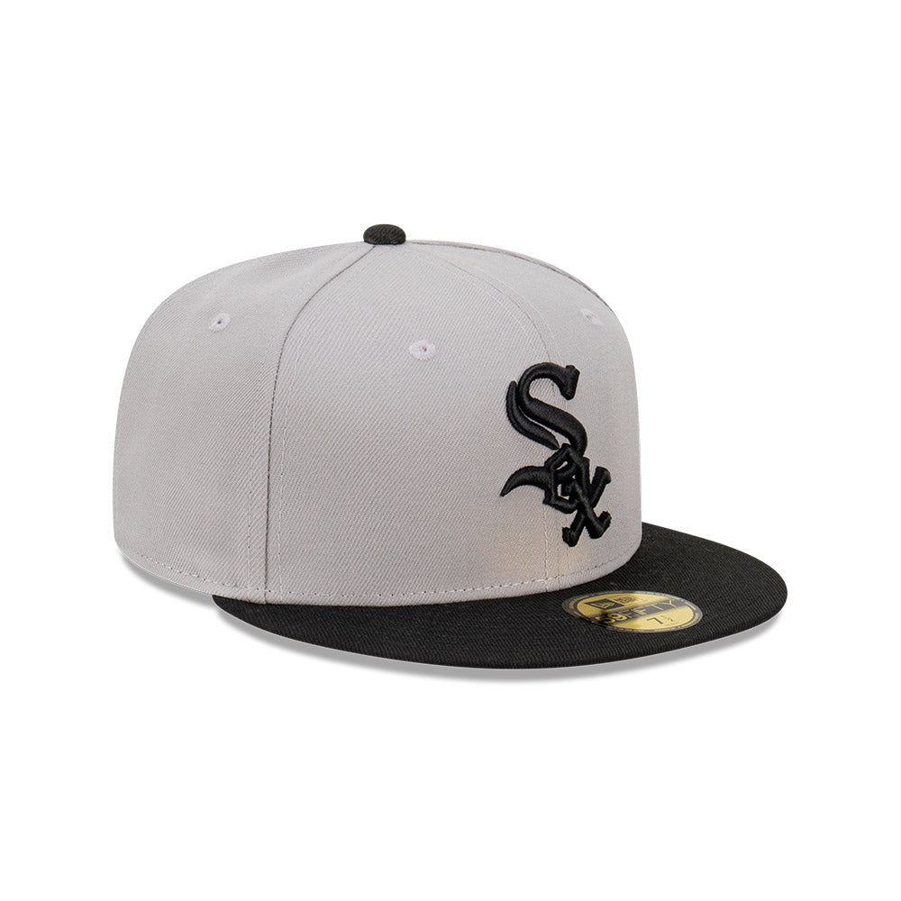 New Era หมวกรุ่น Chicago White Sox Gravel 2Tone Black Visor Gray 59FIFTY Cap