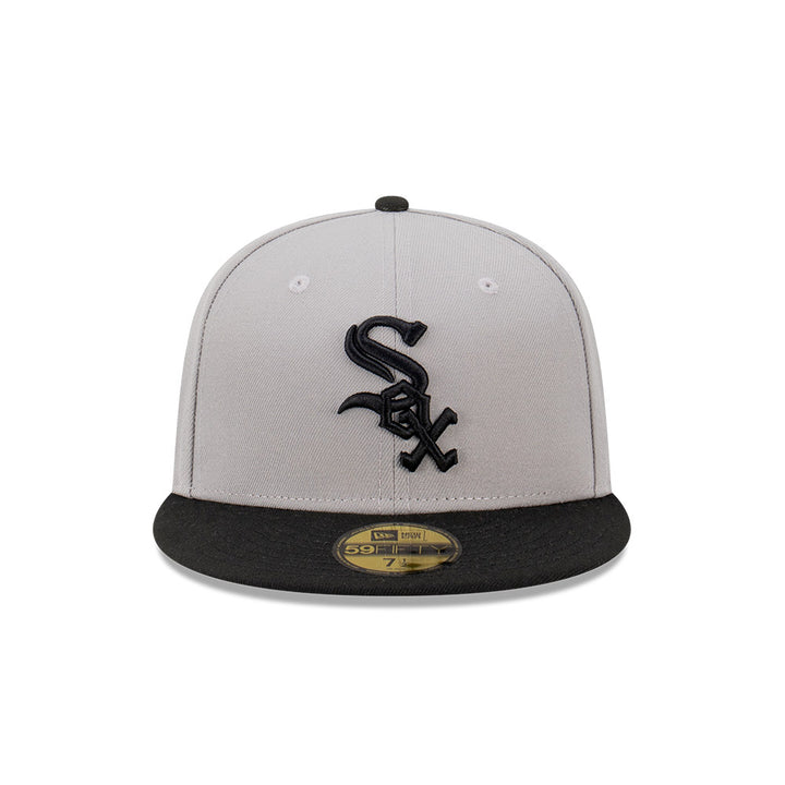 New Era หมวกรุ่น Chicago White Sox Gravel 2Tone Black Visor Gray 59FIFTY Cap