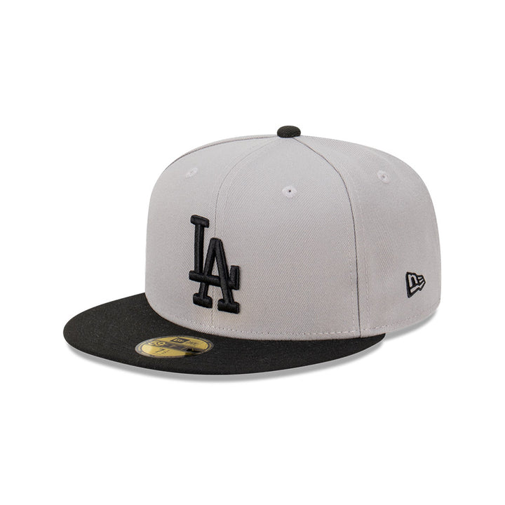 New Era หมวกรุ่น Los Angeles Dodgers Gravel 2Tone Black Visor Gray 59FIFTY Cap