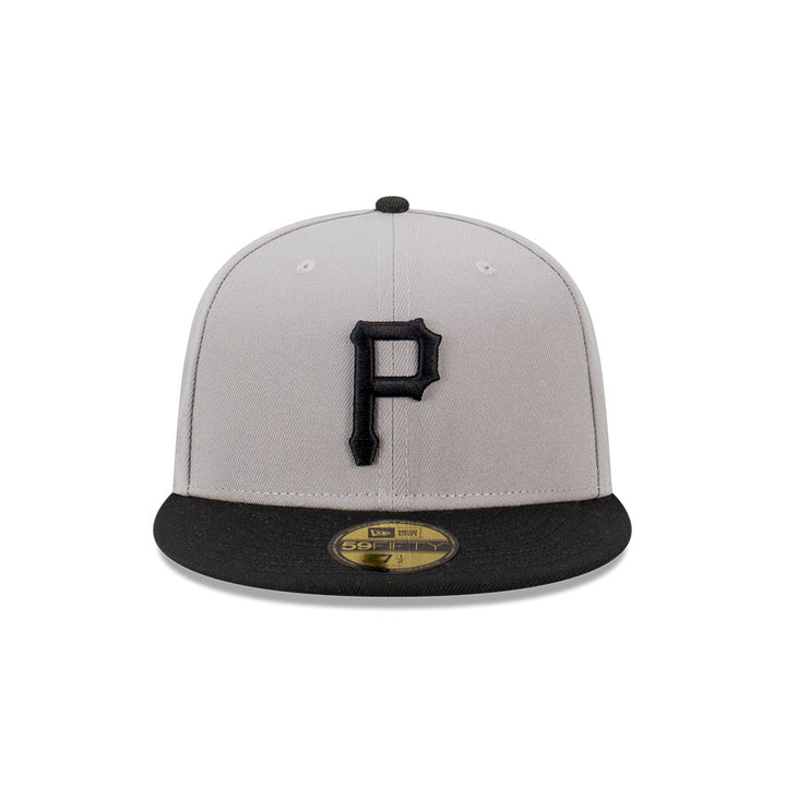 New Era หมวกรุ่น Pittsburgh Pirates Gravel 2Tone Black Visor Gray 59FIFTY Cap