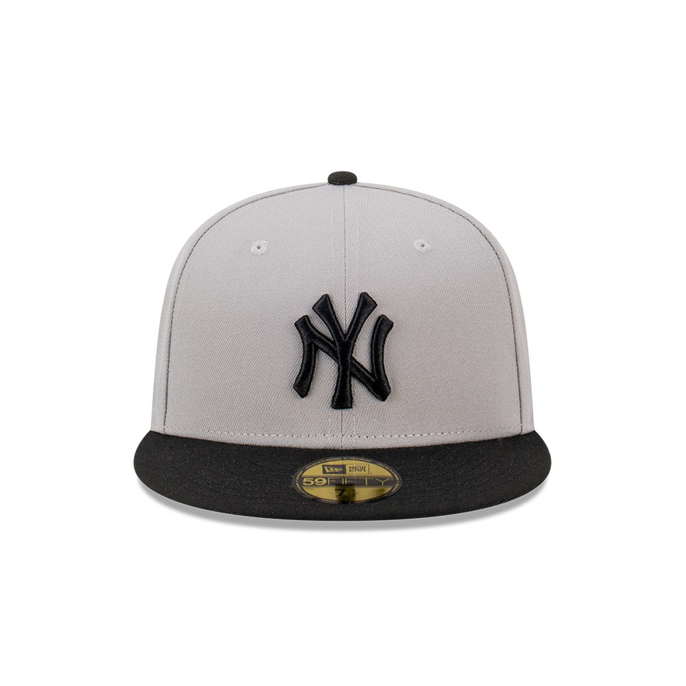 New Era หมวกรุ่น New York Yankees Gravel 2Tone Black Visor Gray 59FIFTY Cap