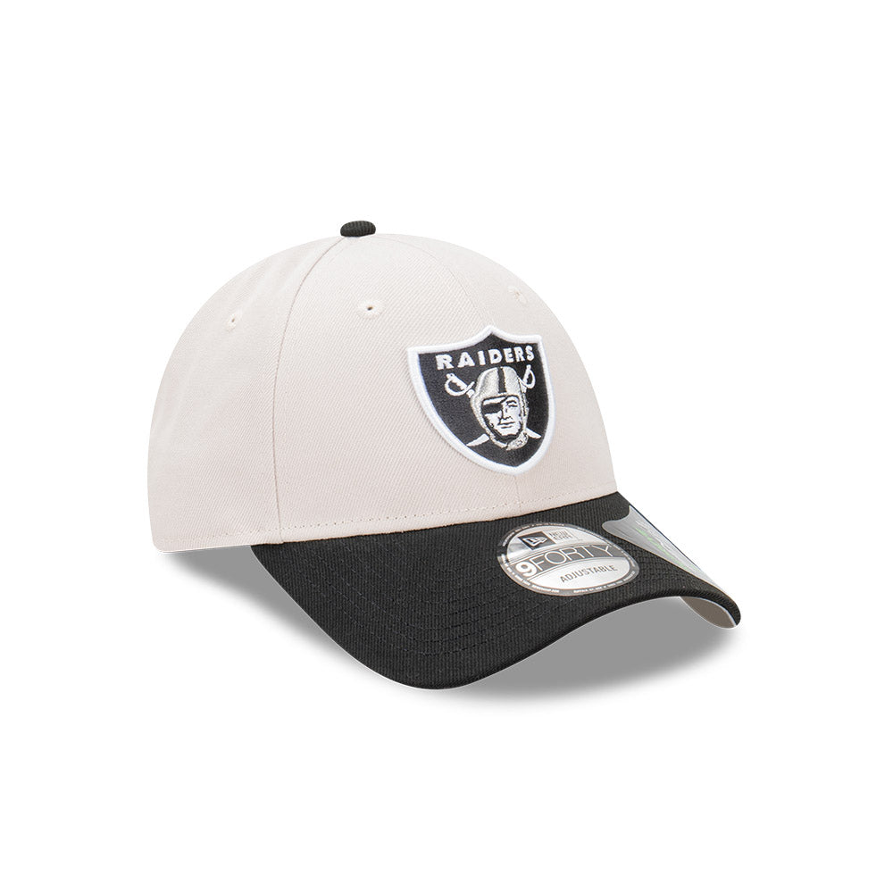 New Era หมวกรุ่น Las Vegas Raiders 2-Tone Stone Repreve Black Visor Stone 9FORTY Cap