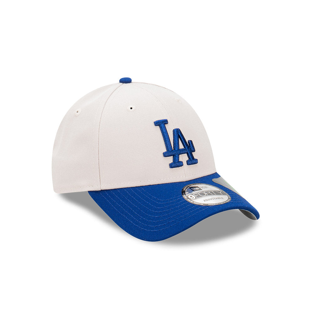 New Era หมวกรุ่น Los Angeles Dodgers 2-Tone Stone Repreve Dark Royal Visor Stone 9FORTY Cap