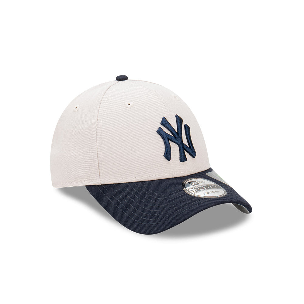 New Era หมวกรุ่น New York Yankees 2-Tone Stone Repreve Navy Visor Stone 9FORTY Cap